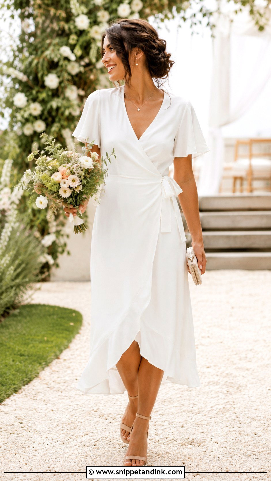 Wrap Wedding Dress - Snippet and Ink - 20 Casual Wedding Dresses