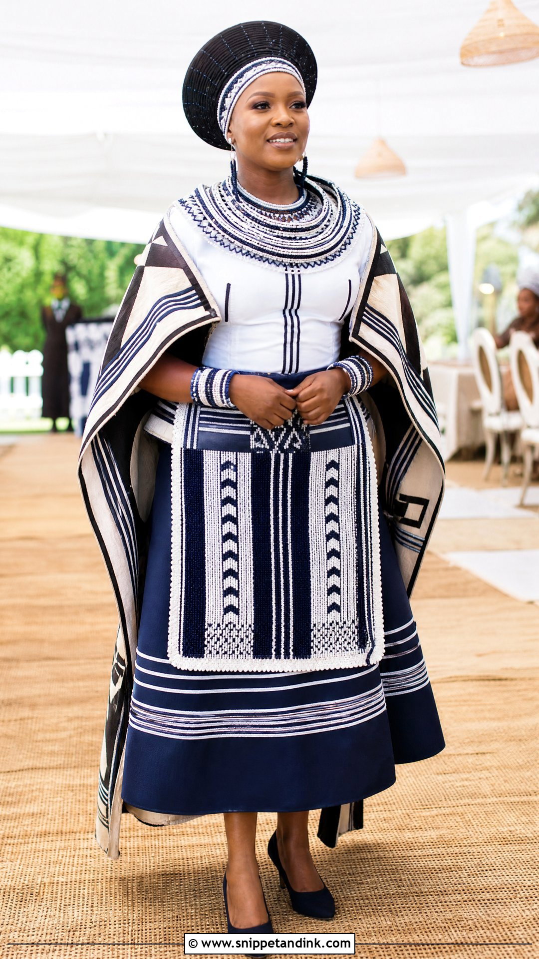 Xhosa Bride Attire With Traditional Blanket - Snippet and Ink - 20 Xhosa Bride Traditional Attire Ideas