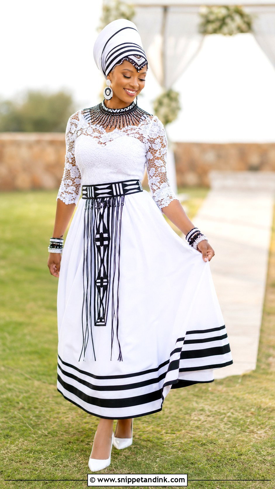 Xhosa Lace Wedding Dress - Snippet and Ink - 25 Xhosa Traditional Wedding Dresses