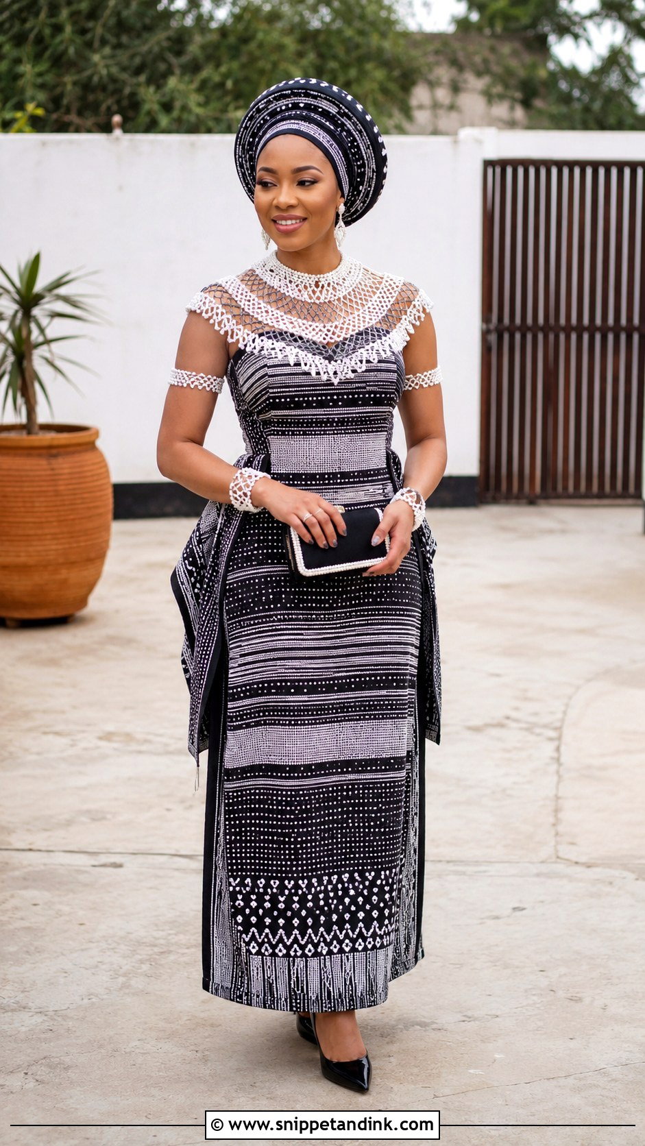 Xhosa Lobola Dress With Doek - Snippet and Ink - 30 Lobola Dresses for Bride