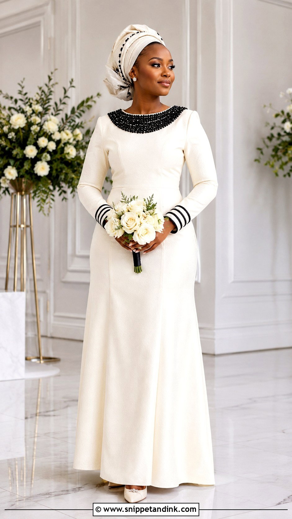 Xhosa Long Sleeve Wedding Dress - Snippet and Ink - 25 Xhosa Wedding Dresses