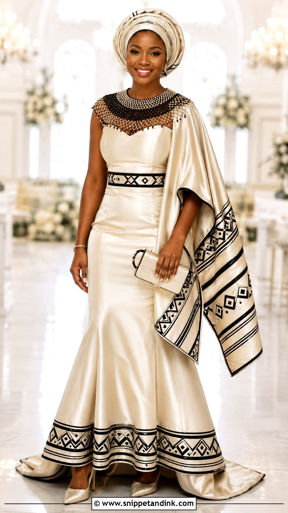 Xhosa Satin Wedding Dress - Snippet and Ink - 25 Xhosa Wedding Dresses