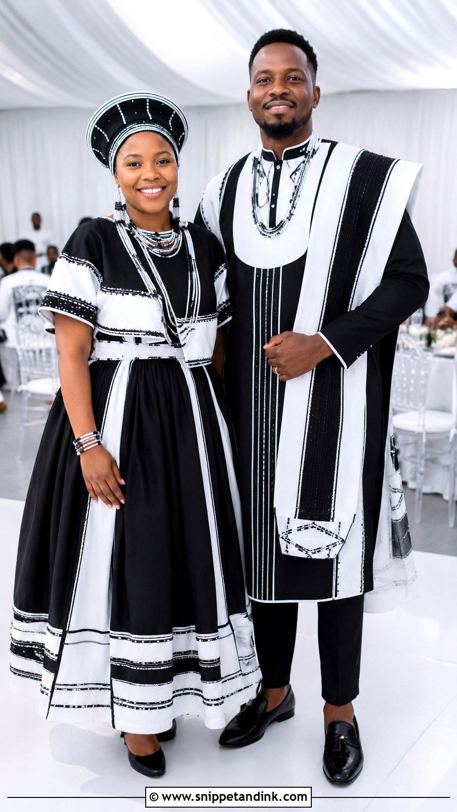 Xhosa Umbhaco Couple Outfit - Snippet and Ink - 20 African Traditional Wear for Couples Ideas