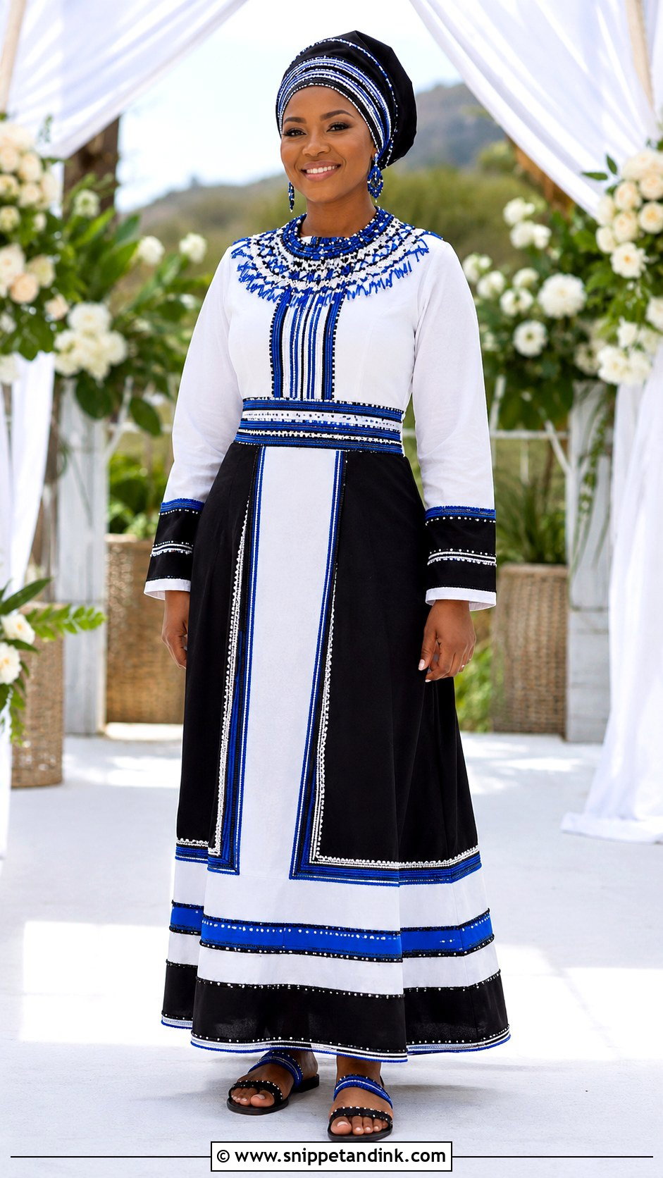Xhosa Umbhaco Maxi Dress for Weddings - Snippet and Ink - 20 African Dress Designs for Weddings