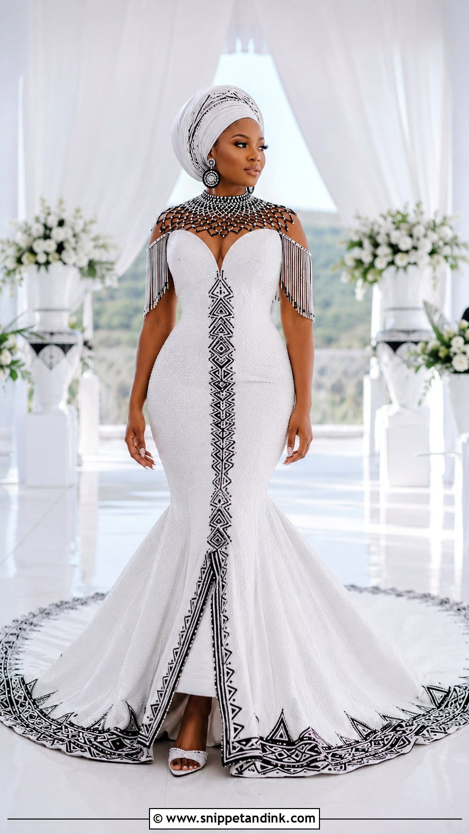 Xhosa Wedding Dress With Train - Snippet and Ink - 25 Xhosa Wedding Dresses