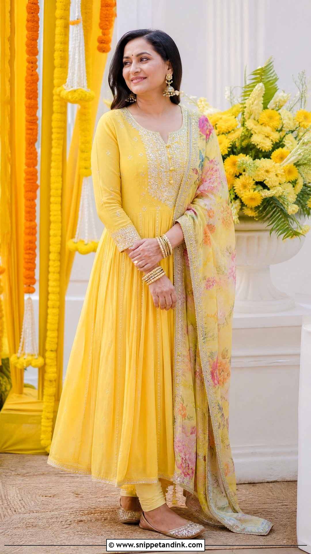 Yellow Anarkali Suit for Haldi Function - Snippet and Ink - 25 Dress for Haldi Function Indian Weddings Ideas