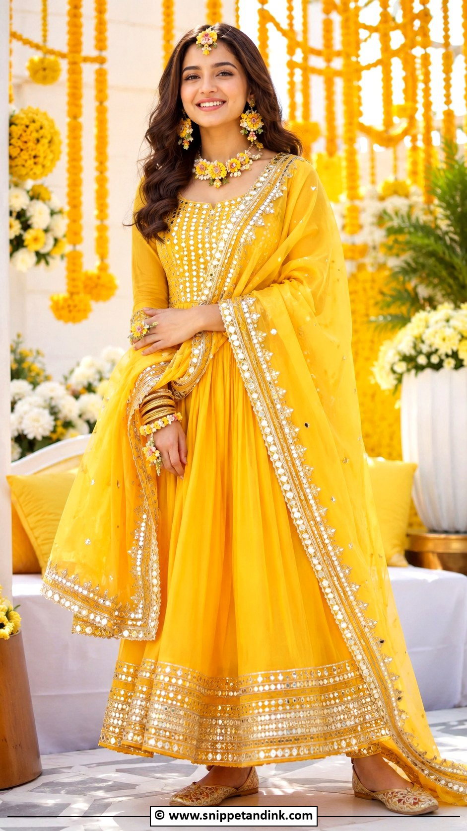 Yellow Anarkali Wedding Suit - Snippet and Ink - 25 Heavy Anarkali Wedding Suits