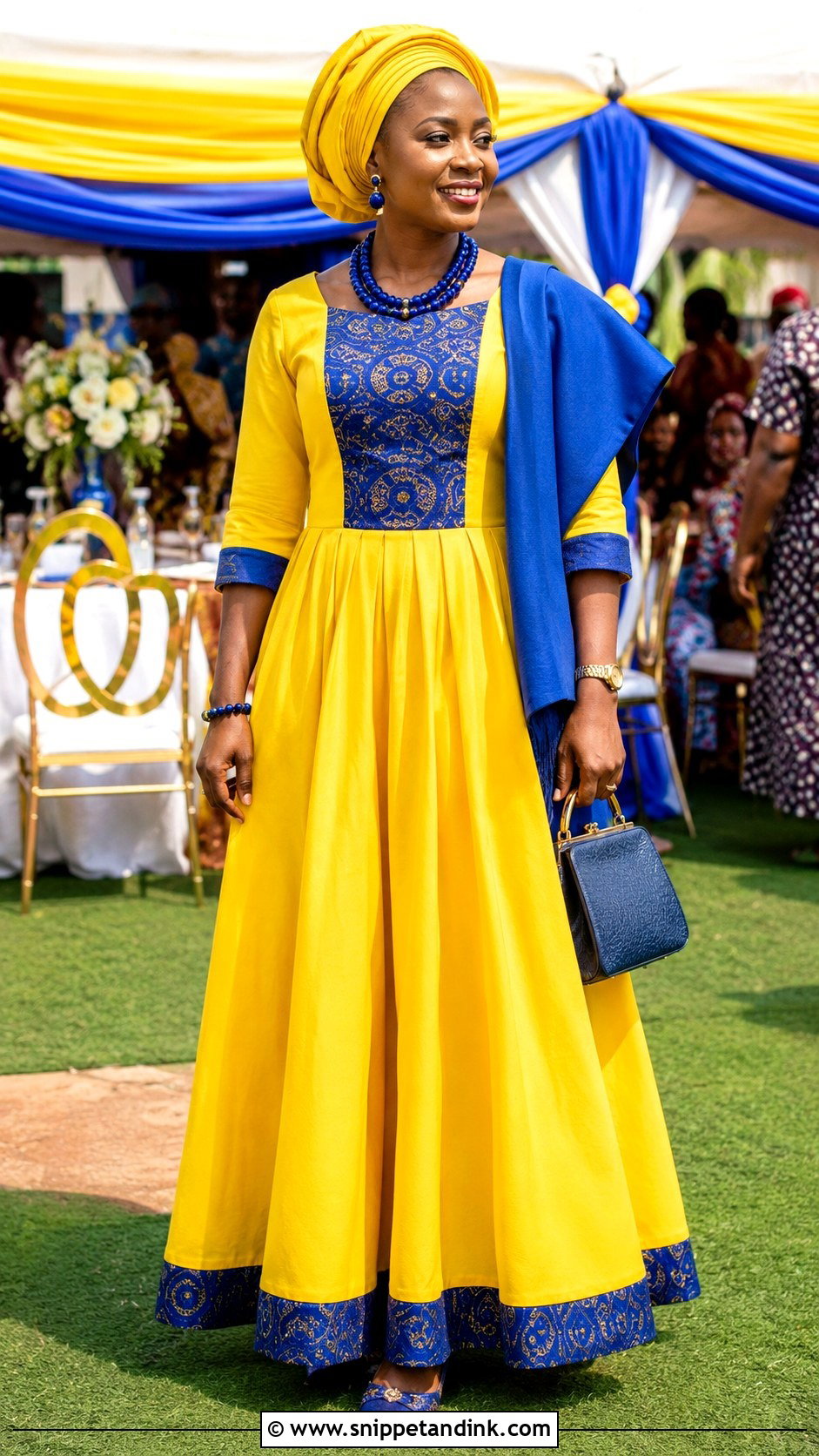 Yellow And Blue Membeso Dress - Snippet and Ink - 20 Membeso Dress for the Bride Ideas