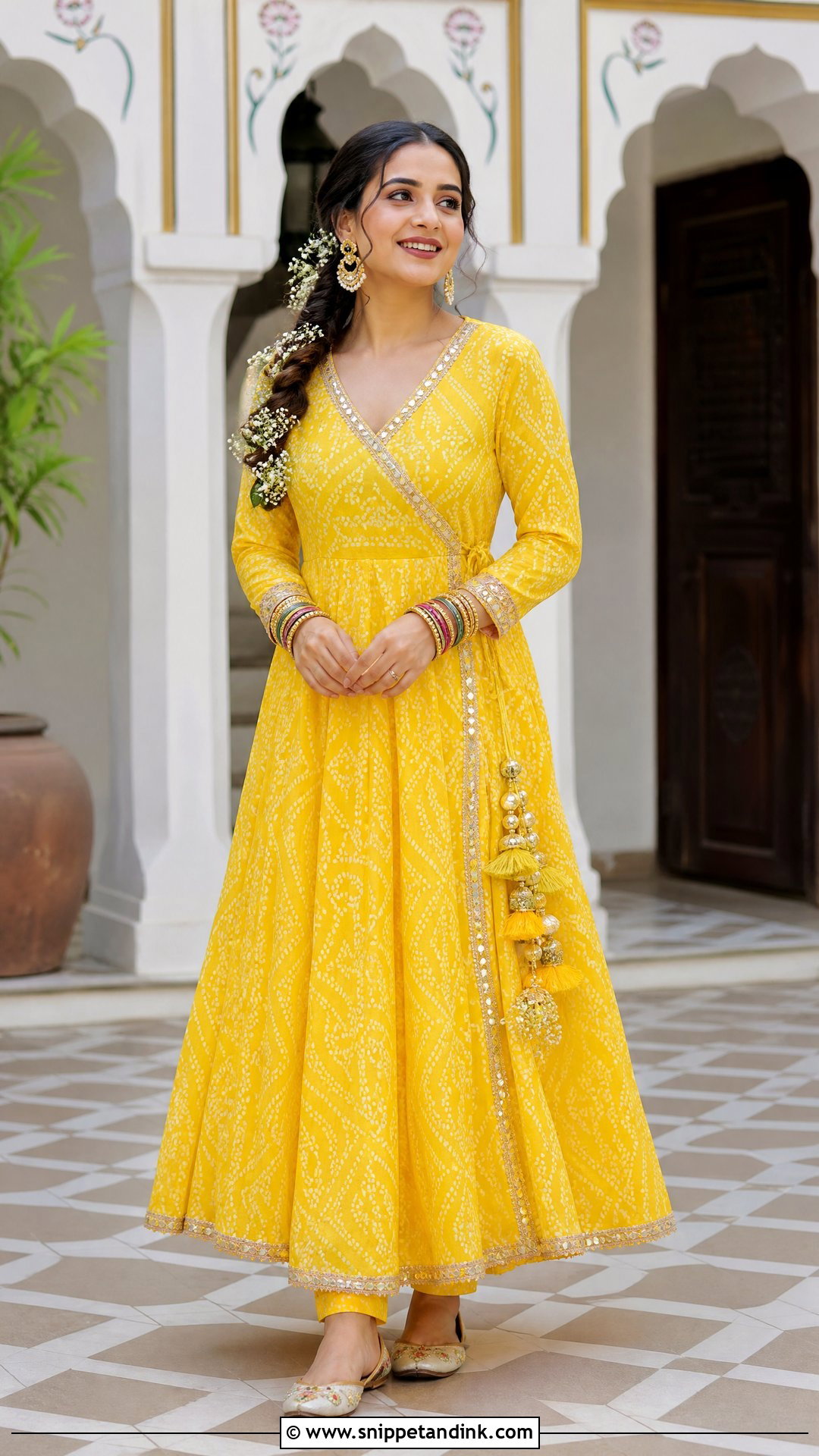 Yellow Angrakha Dress for Haldi - Snippet and Ink - 20 Yellow Dresses for Haldi