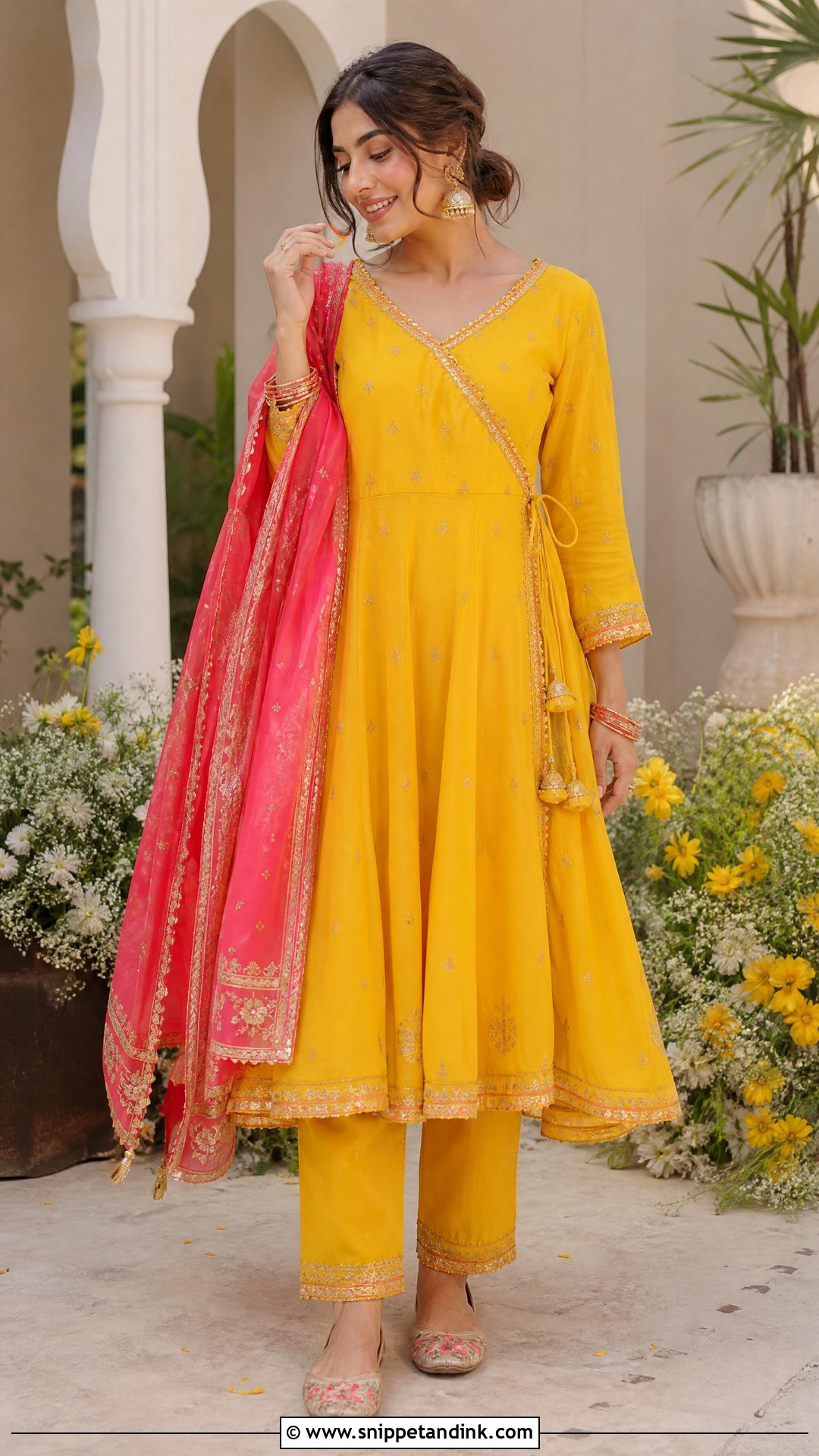 Yellow Angrakha Suit for Haldi Ceremony - Snippet and Ink - 20 Suit for Haldi Ceremony Ideas