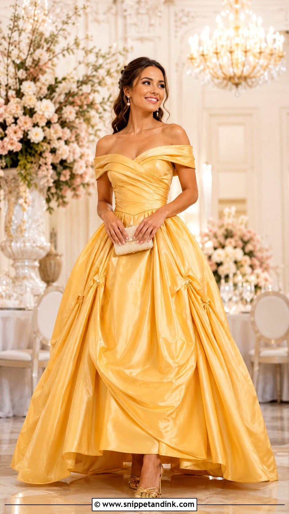 Yellow Belle Inspired Ballgown - Snippet and Ink - 25 Fairytale Ballgown Ideas