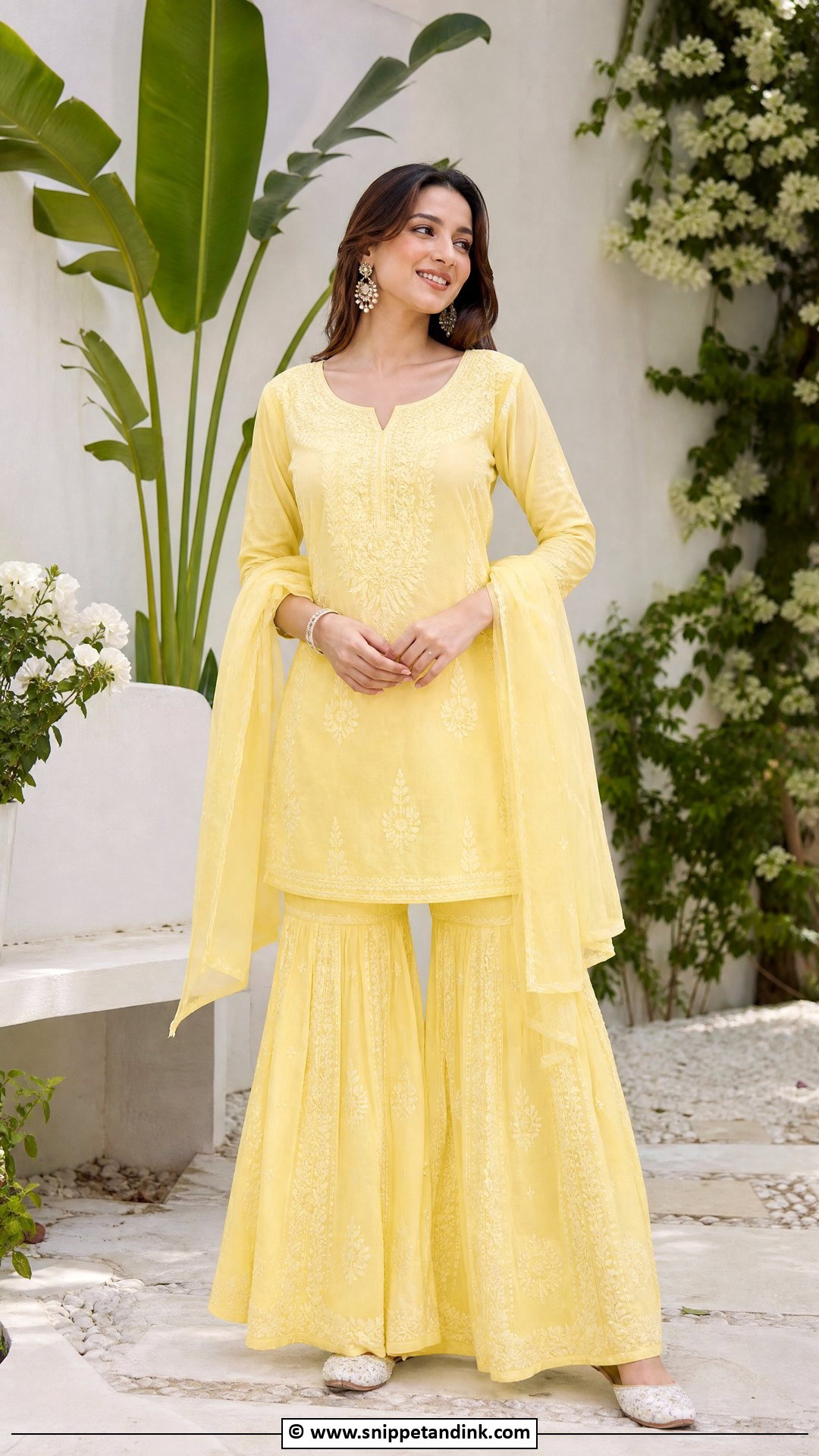 Yellow Chikankari Sharara - Snippet and Ink - 30 Yellow Sharara Ideas