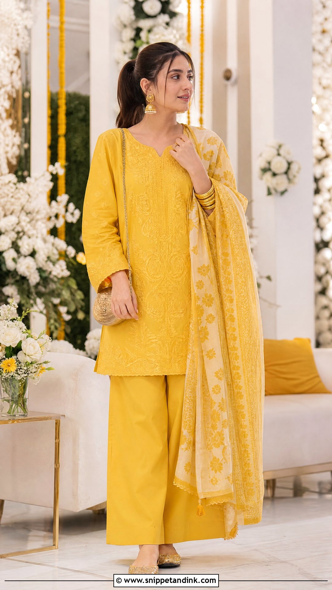 Yellow Co Ord Haldi Dress - Snippet and Ink - 20 Pakistani Haldi Dress Ideas