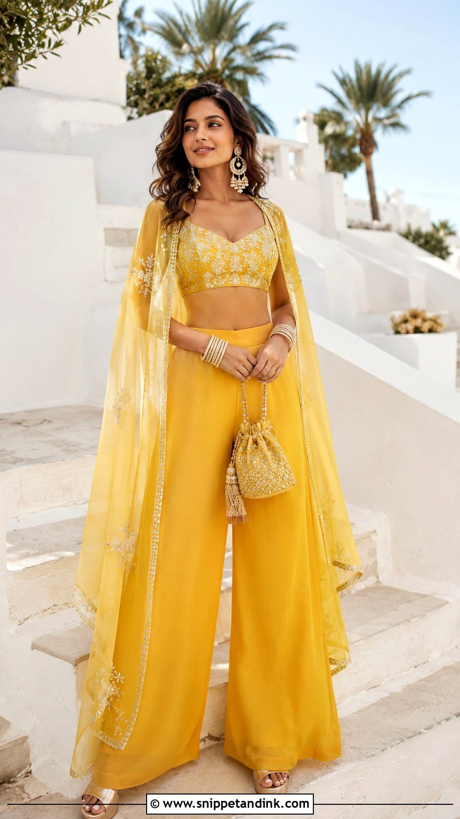 Yellow Co Ord Haldi Dress - Snippet and Ink - 20 Haldi Wedding Dress Ideas