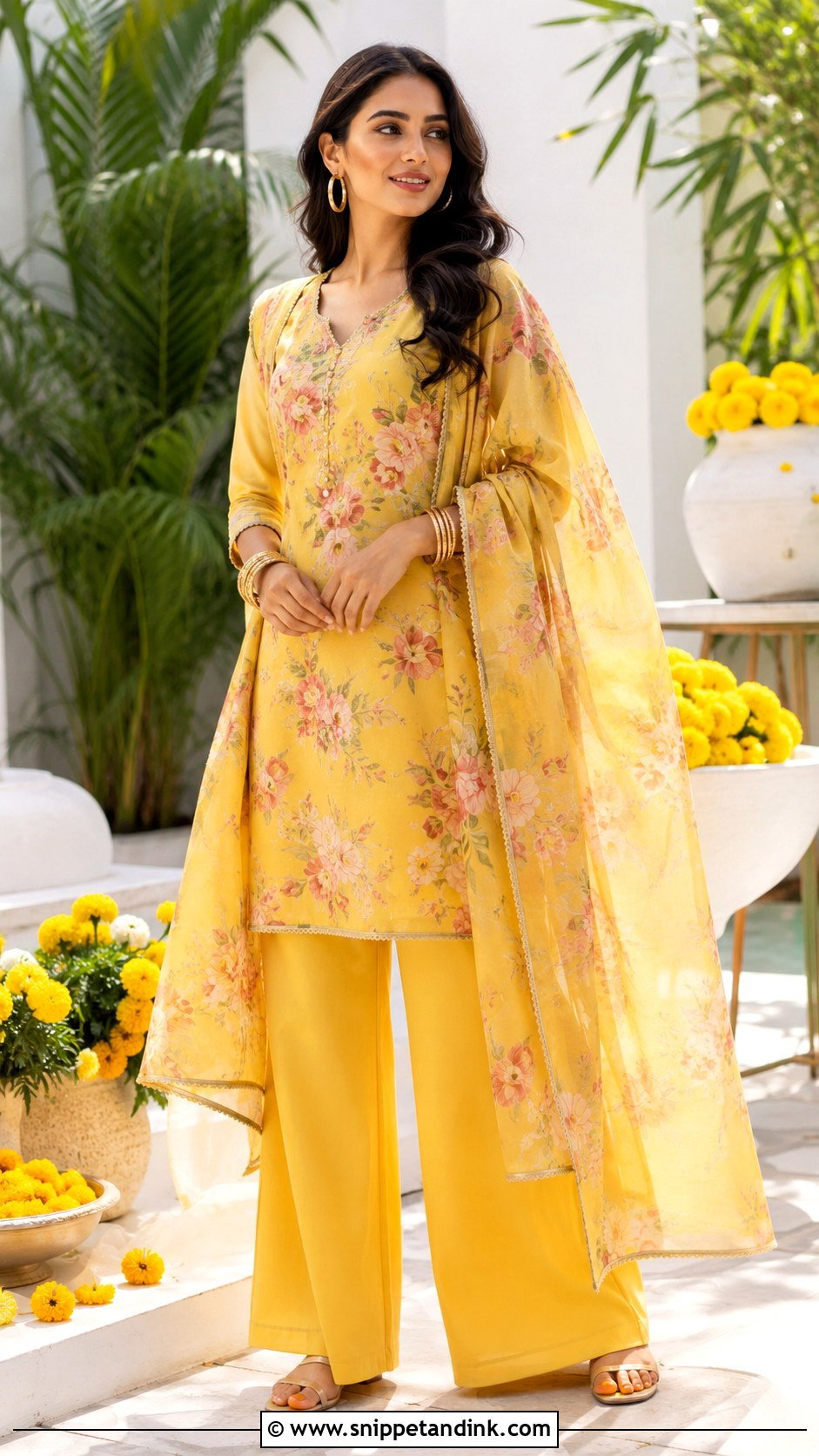 Yellow Co Ord Haldi Suit - Snippet and Ink - 25 Haldi Suit Ideas