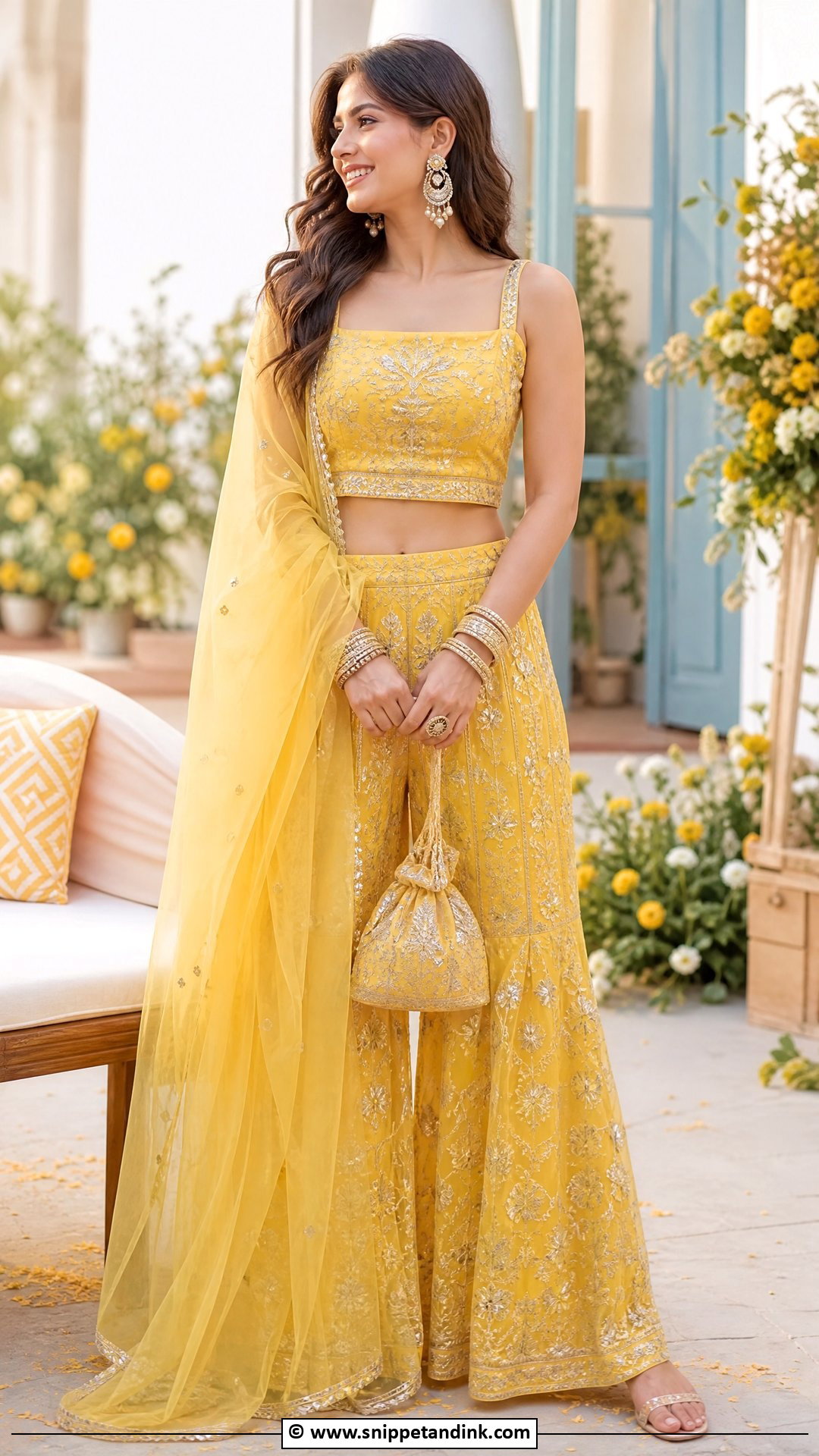 Yellow Co Ord Set For Haldi - Snippet and Ink - 35 Haldi Outfits