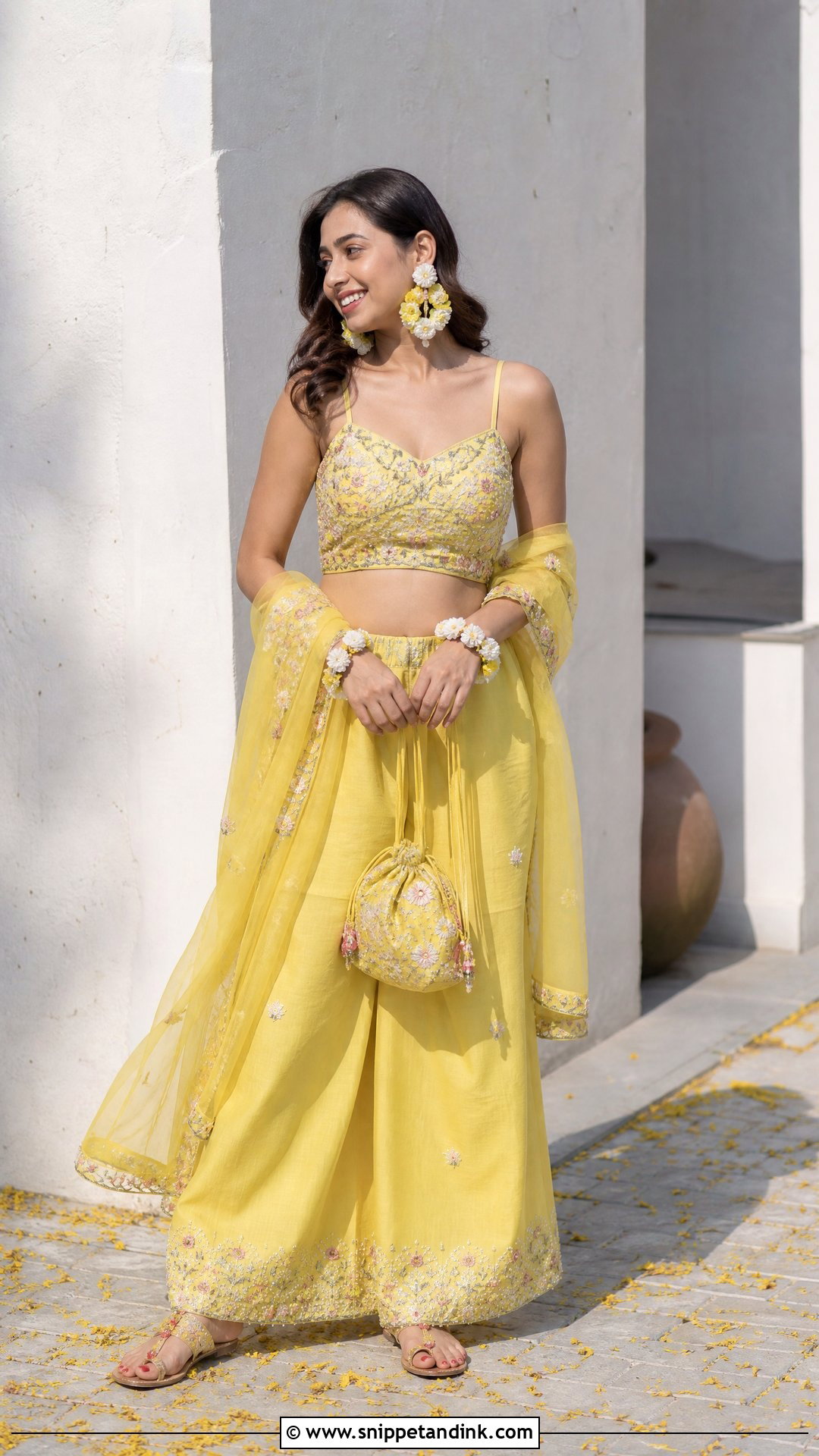 Yellow Co Ord Set For Haldi - Snippet and Ink - 25 Dress for Haldi Ideas