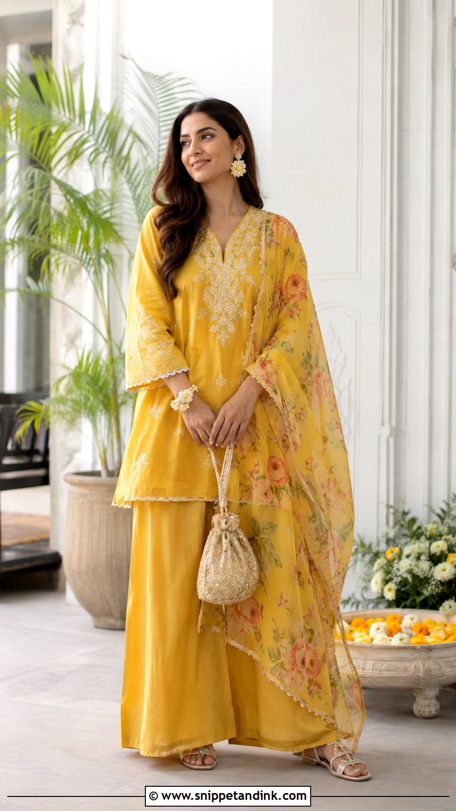 Yellow Co Ord Set Haldi Outfit - Snippet and Ink - 25 Wedding Haldi Outfit Ideas