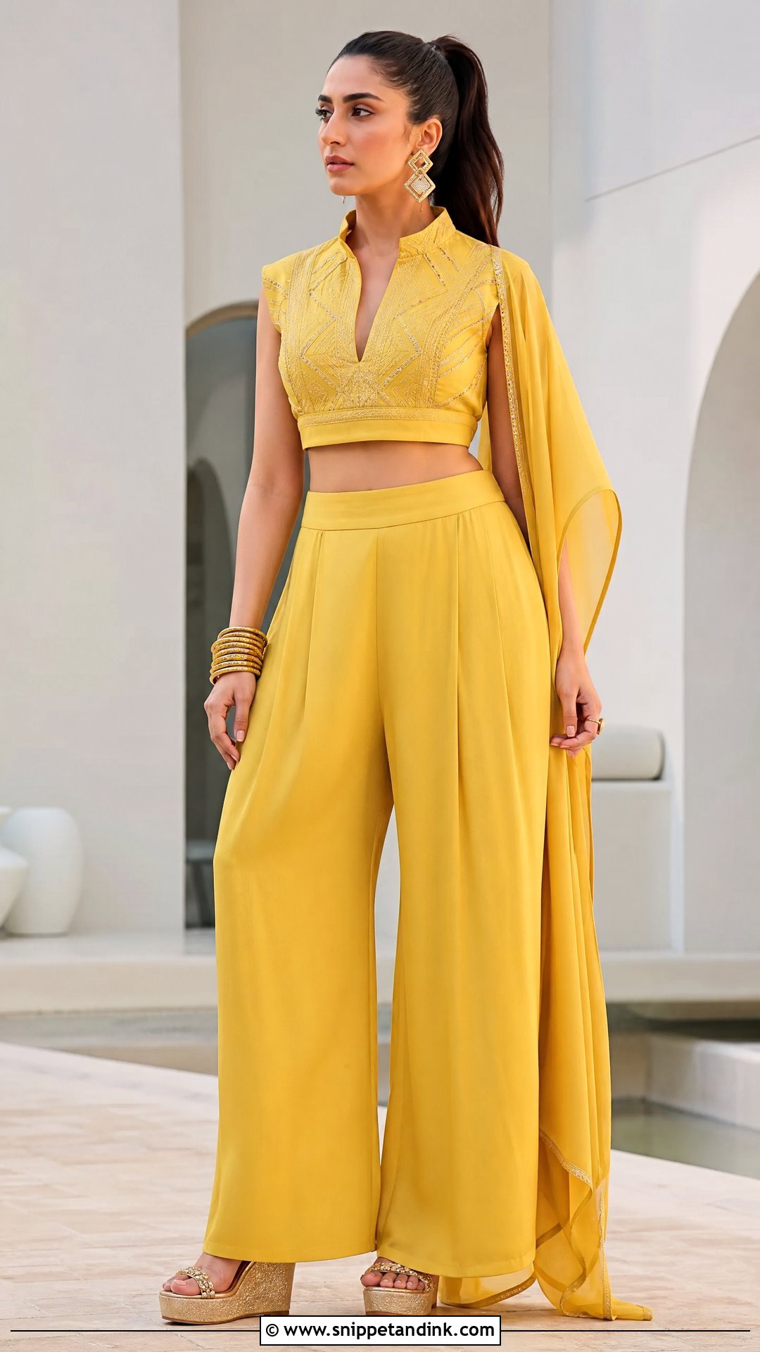 Yellow Co Ord Set for Haldi - Snippet and Ink - 20 Yellow Dresses for Haldi