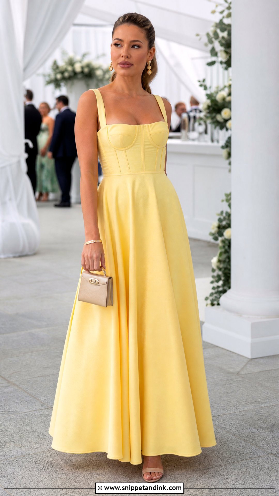 Yellow Corset Maxi Dress - Snippet and Ink - 20 Yellow Dresses for Wedding