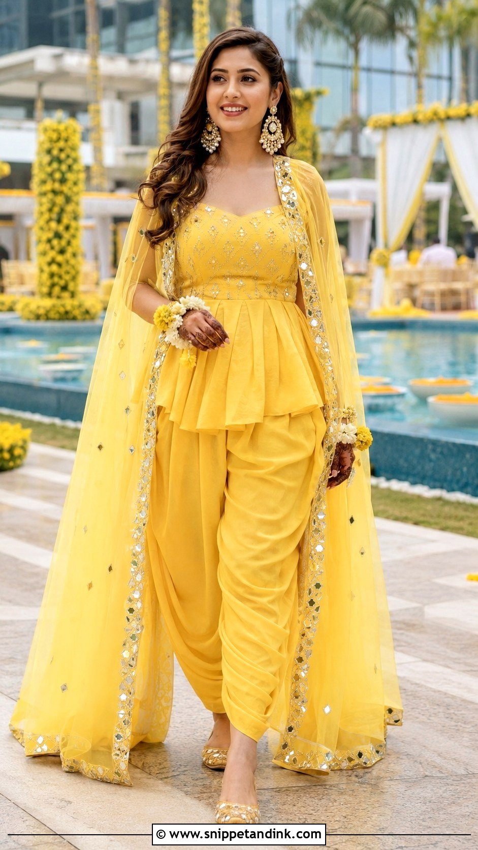 Yellow Dhoti Pants Haldi Outfit - Snippet and Ink - 20 Haldi Outfit From Scratch Ideas