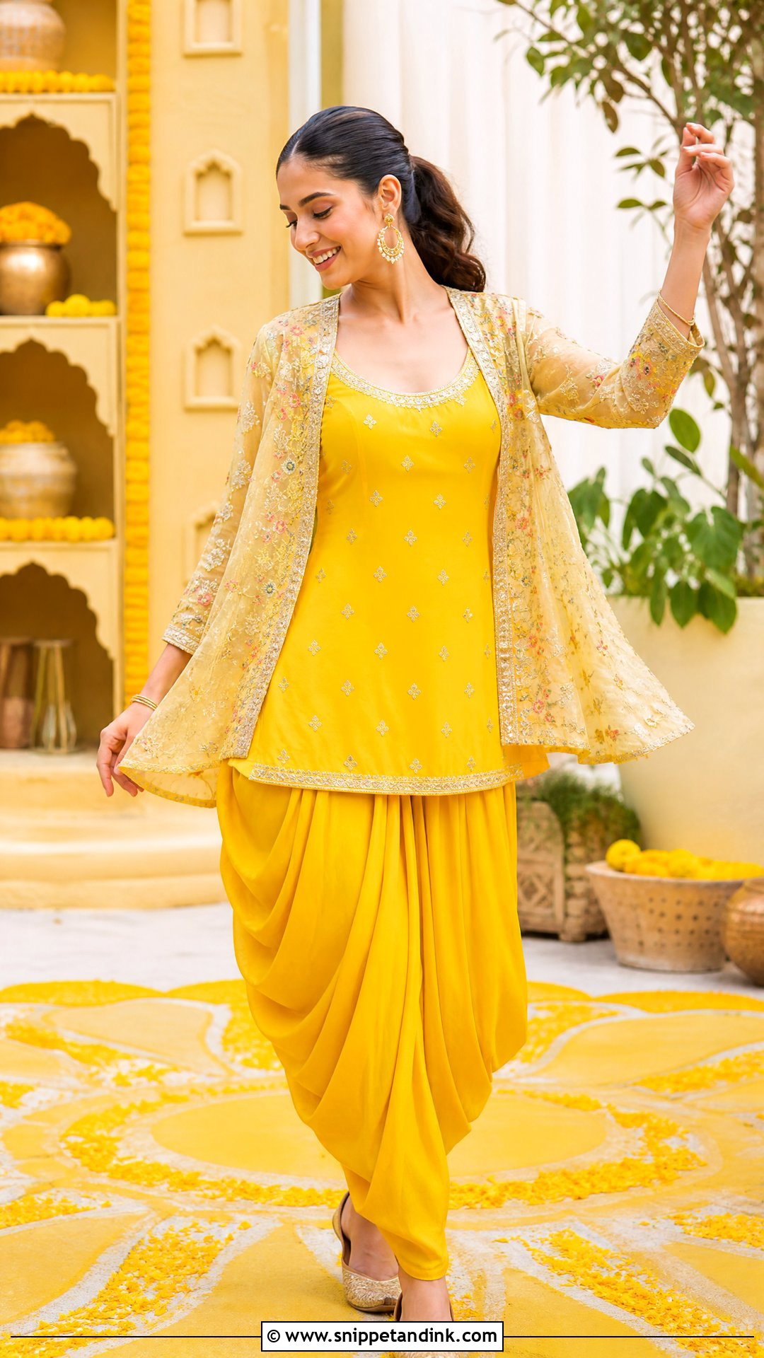 Yellow Dhoti Suit For Haldi Function - Snippet and Ink - 25 Yellow Suit for Haldi Function Ideas