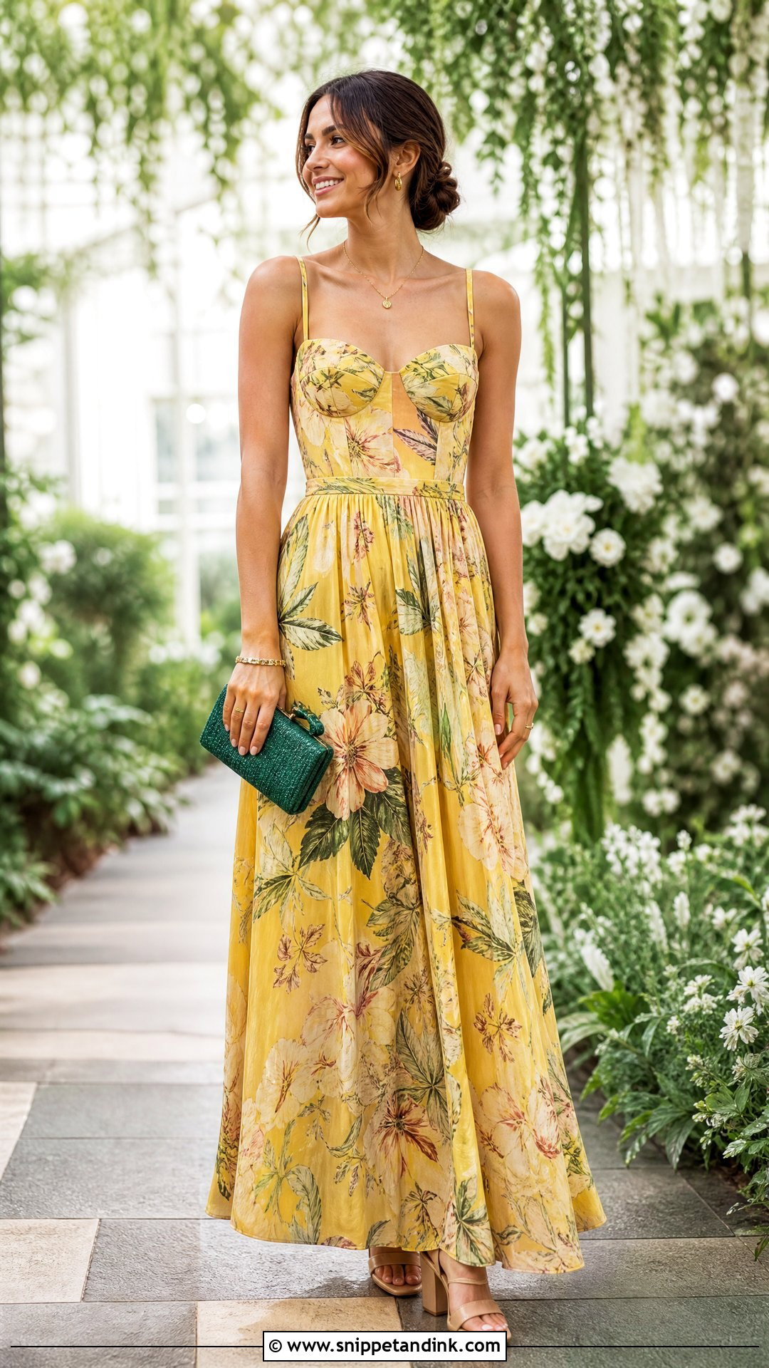 Yellow Floral Maxi Dress - Snippet and Ink - 20 Yellow Dresses for Wedding