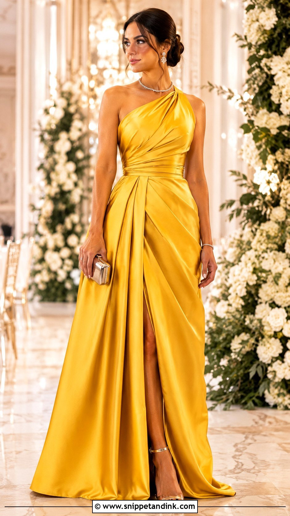 Yellow Formal Gown Wedding Outfit - Snippet and Ink - 25 Yellow Dress Outfit Wedding Ideas
