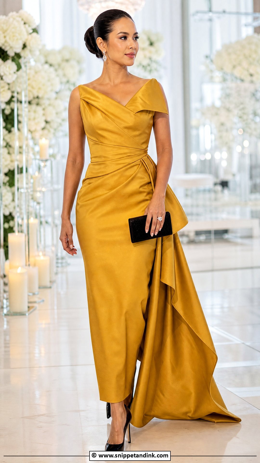 Yellow Formal Wedding Dress With Black Heels - Snippet and Ink - 30 Yellow Wedding Dress Ideas