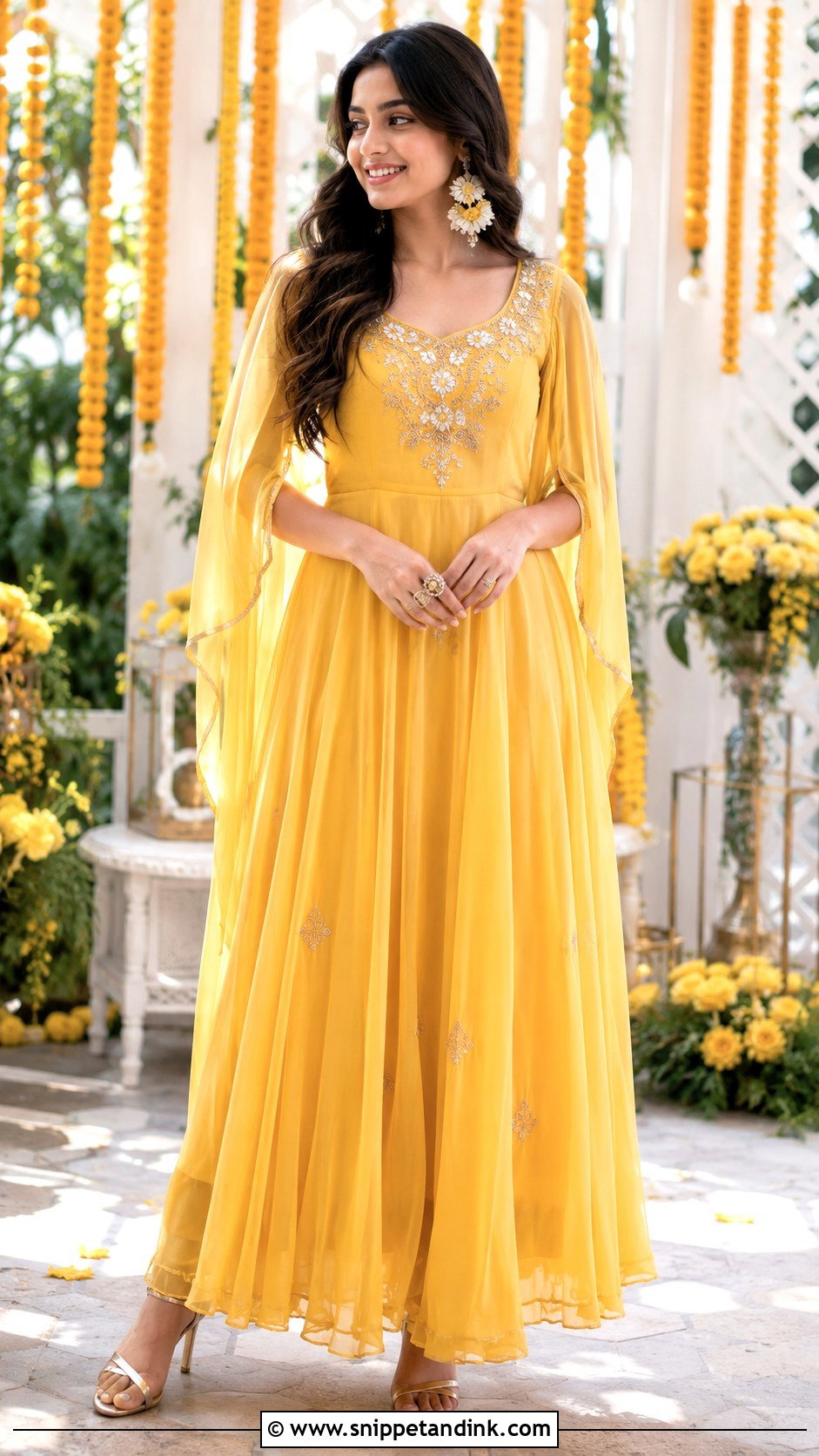 Yellow Gown Dress For Haldi - Snippet and Ink - 25 Yellow Dress for Haldi Ideas