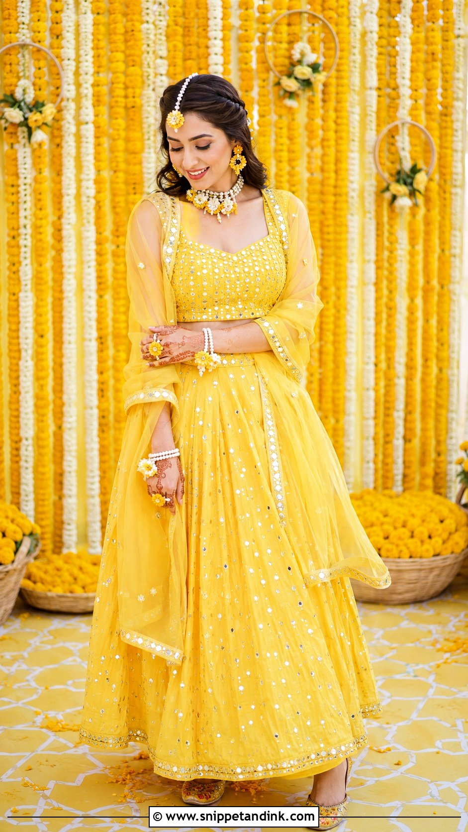 Yellow Haldi Bridal Look - Snippet and Ink - 25 New Indian Bride Look Ideas