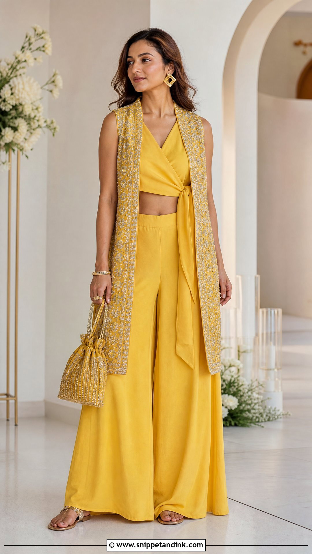 Yellow Haldi Co Ord Set Outfit - Snippet and Ink - 20 Yellow Haldi Outfit Ideas