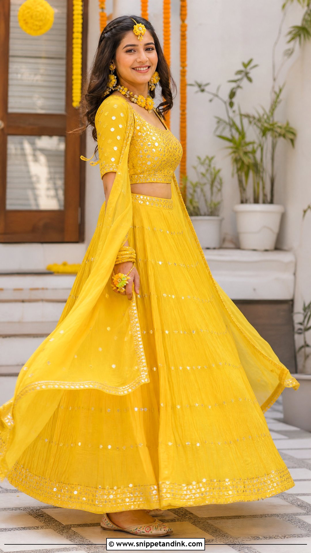 Yellow Haldi Lehenga Dress - Snippet and Ink - 25 Latest Indian Style Wedding Dresses