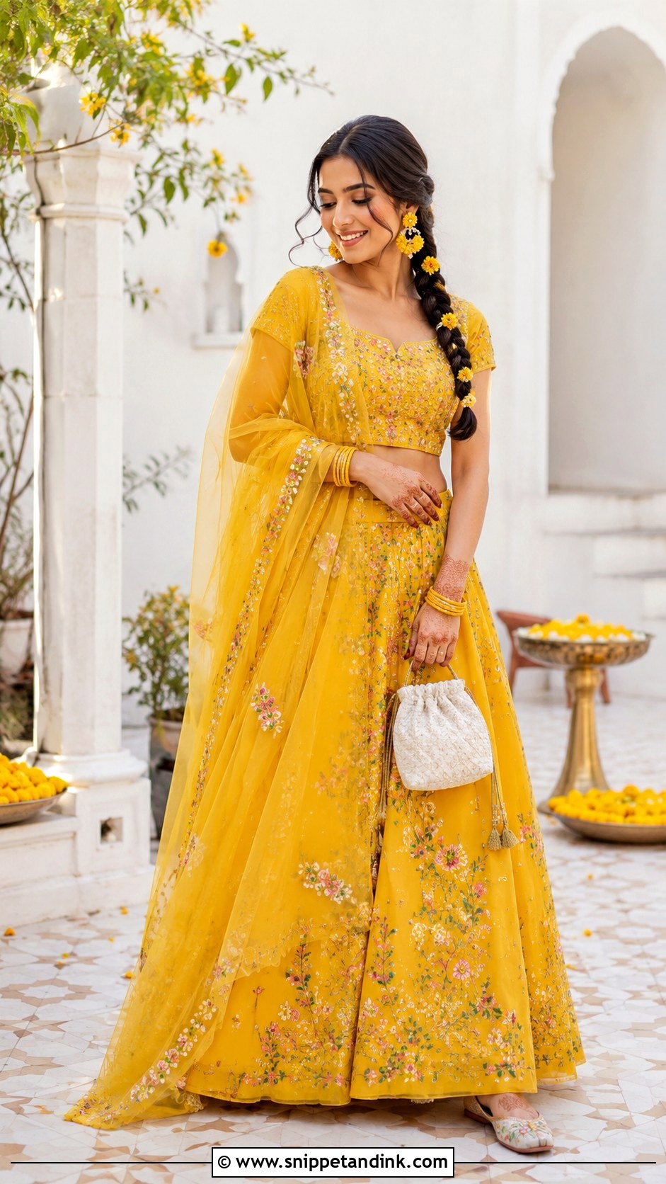 Yellow Haldi Lengha - Snippet and Ink - 20 Beautiful Lengha Ideas