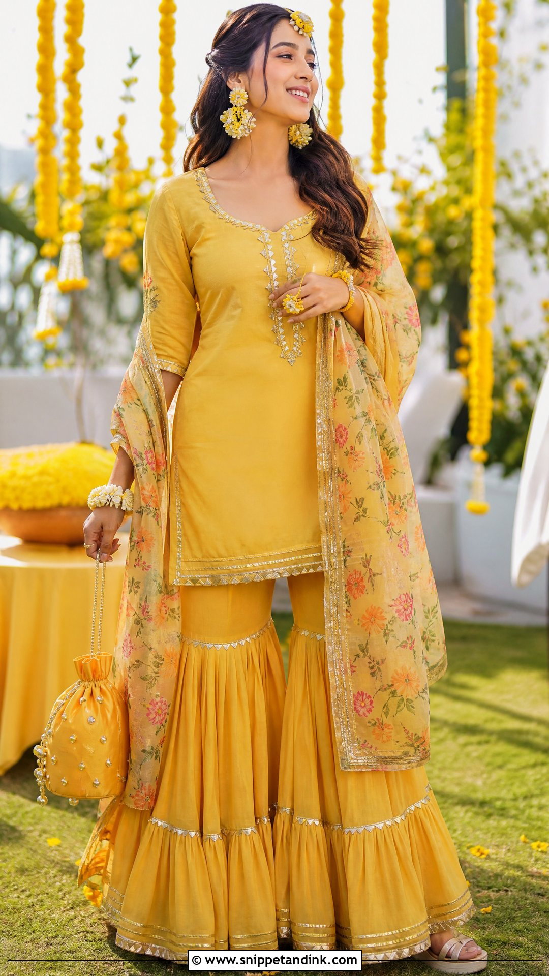 Yellow Haldi Sharara Suit - Snippet and Ink - 25 Latest Sharara Suit Designs Wedding