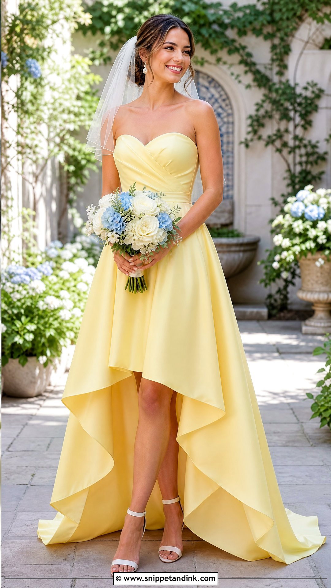 Yellow High Low Wedding Dress - Snippet and Ink - 20 Yellow Wedding Dress the Bride Ideas