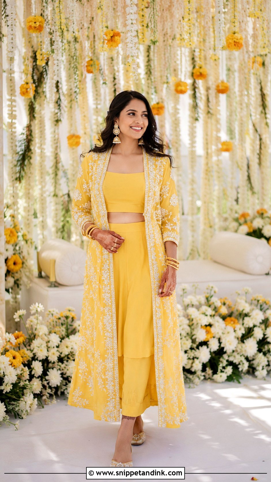Yellow Jacket Dress For Haldi - Snippet and Ink - 25 Yellow Dress for Haldi Ideas