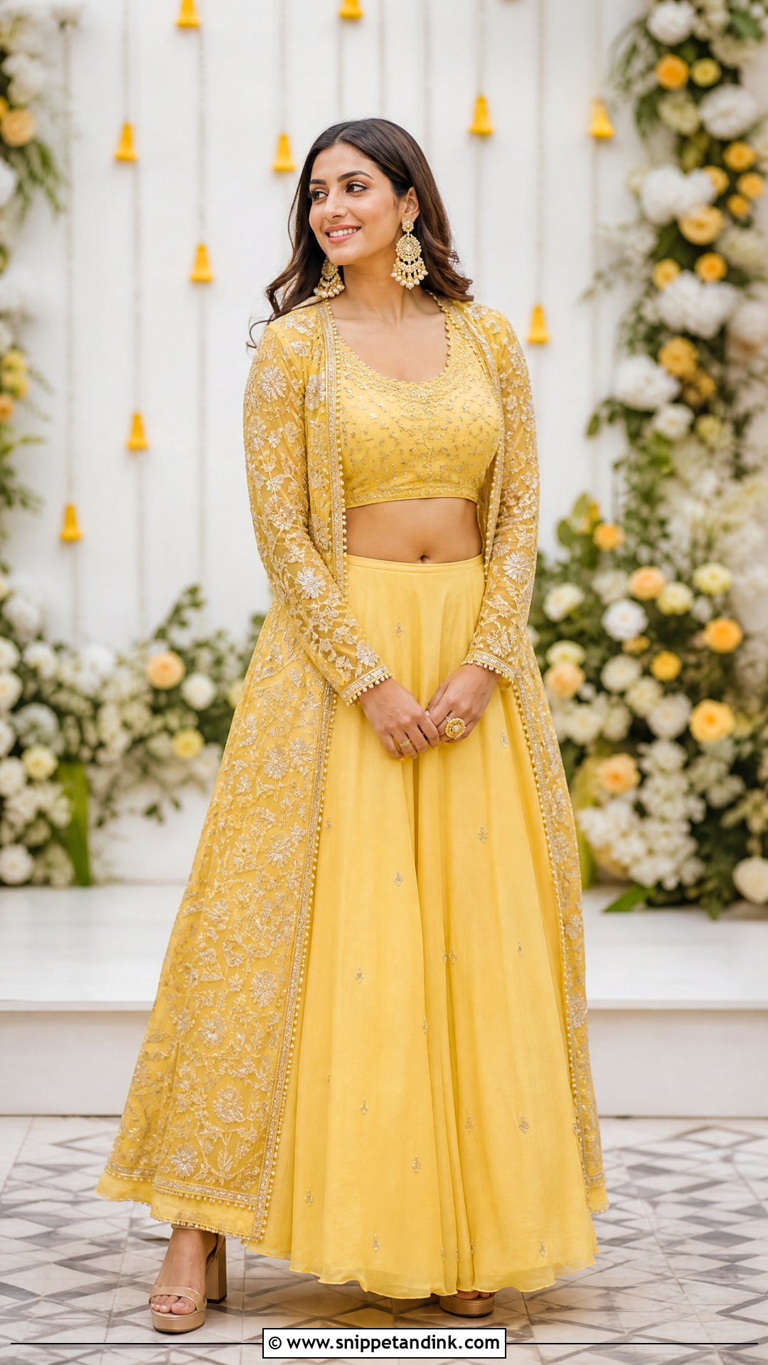 Yellow Jacket Lehenga For Haldi - Snippet and Ink - 25 Dress for Haldi Ideas