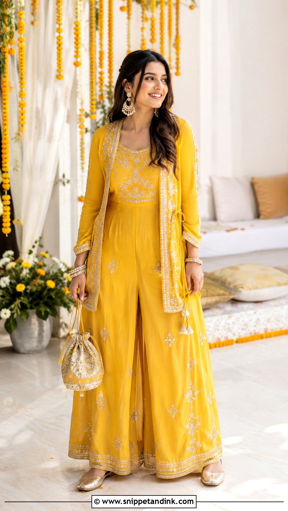 Yellow Jumpsuit For Haldi - Snippet and Ink - 30 Haldi Dresses