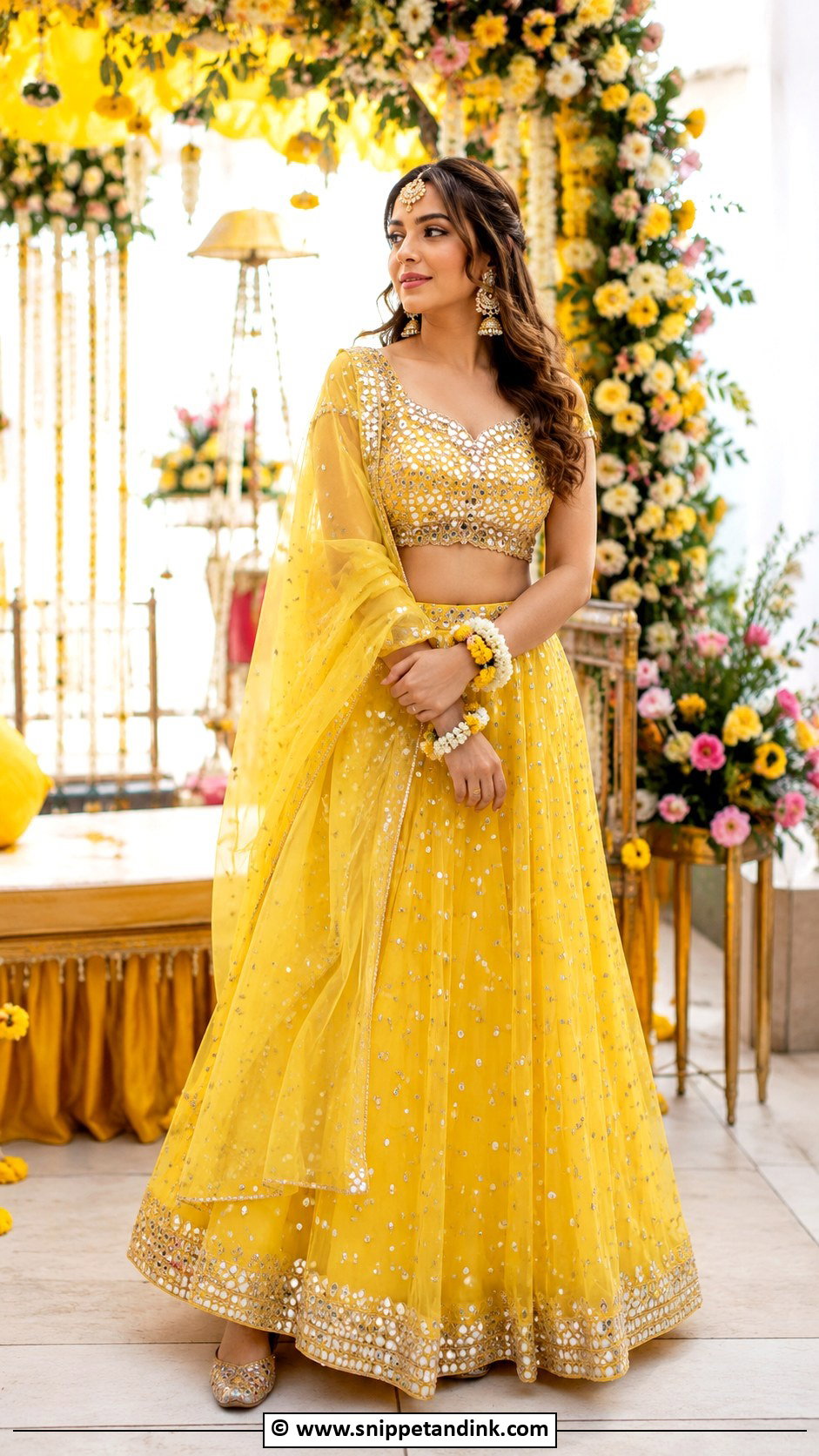 Yellow Lehenga Choli Dholki Outfit - Snippet and Ink - 30 Dholki Outfit Ideas