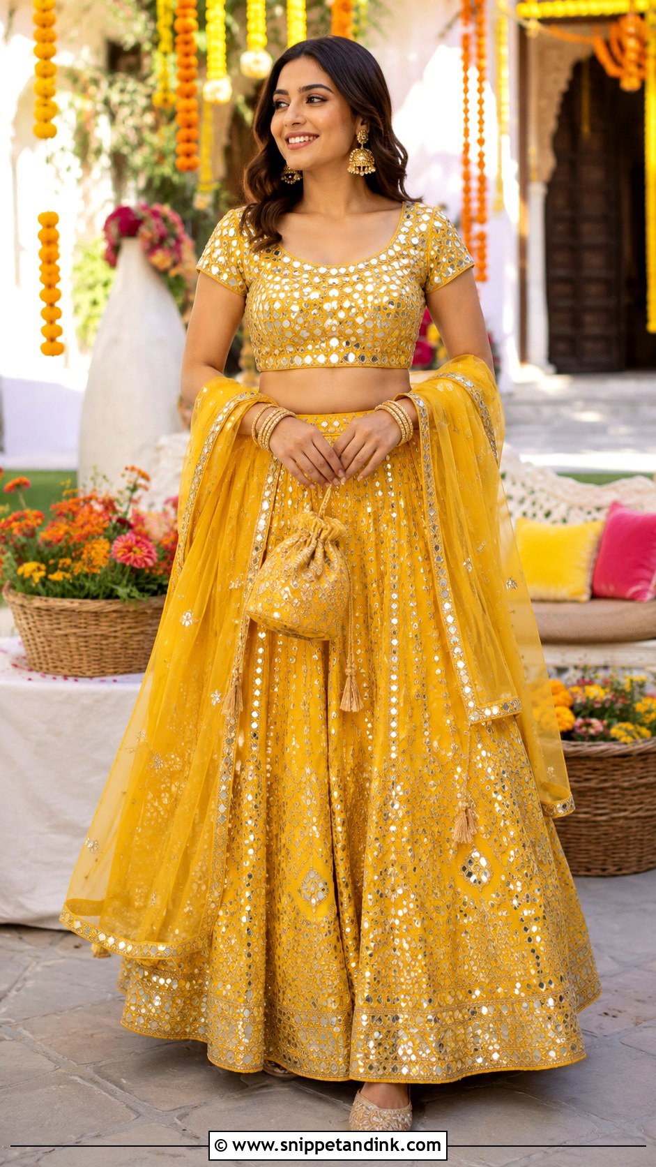 Yellow Lehenga For Bride Sister - Snippet and Ink - 25 Mehndi Dresses for Bride Sister