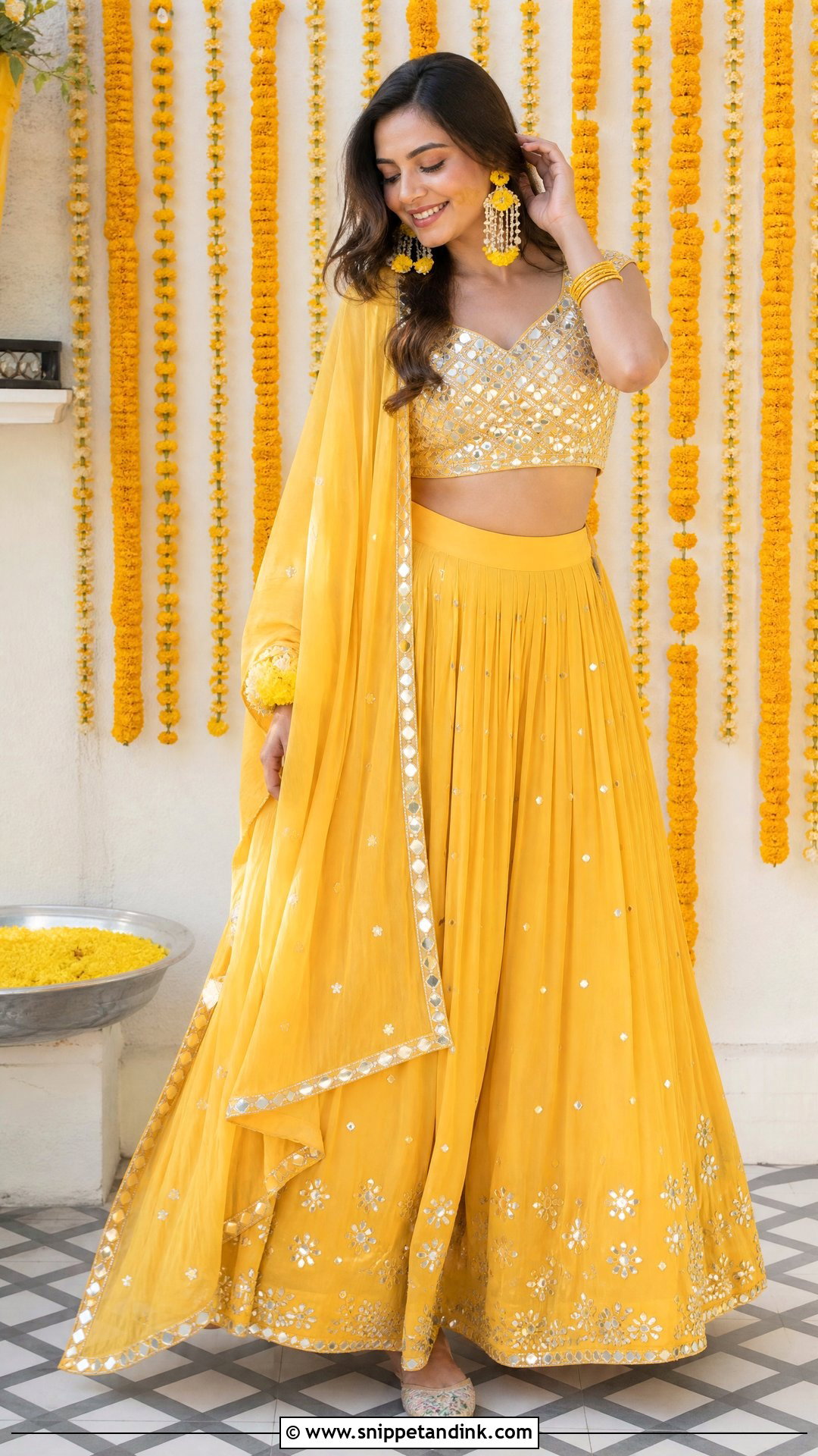 Yellow Lehenga For Haldi - Snippet and Ink - 25 Dress for Haldi Ideas