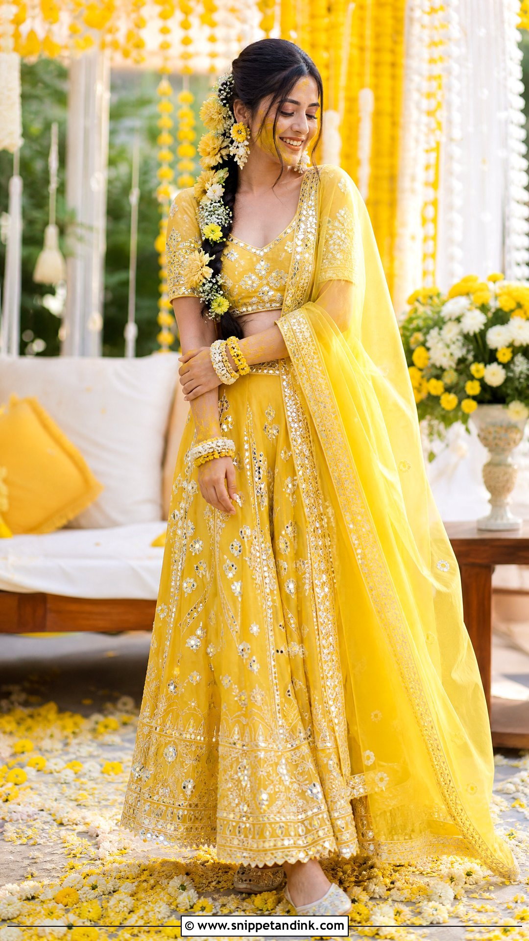 Yellow Lehenga For Haldi - Snippet and Ink - 20 Wedding Lenghas Ideas