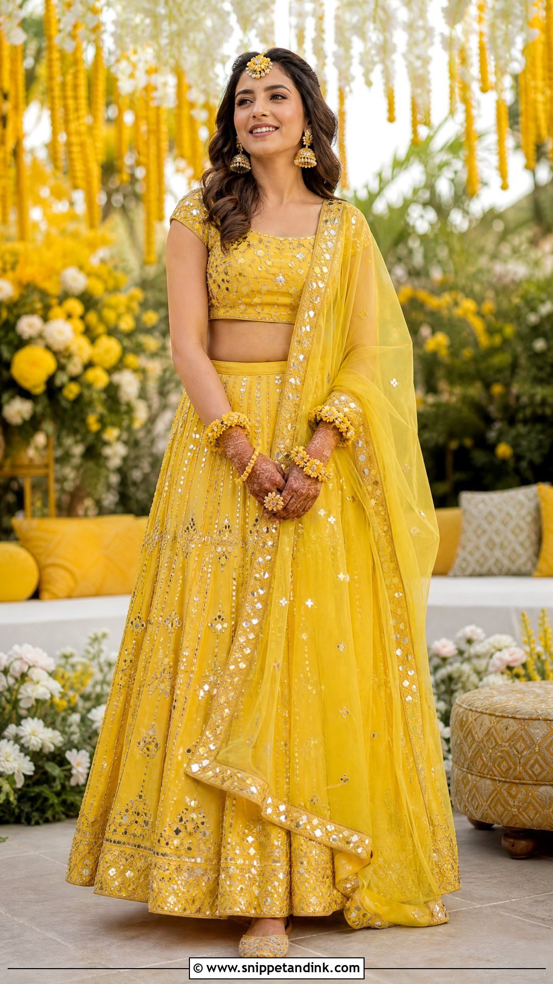 Yellow Lehenga For Mehendi Bride - Snippet and Ink - 25 Simple Mehendi Outfits for Bride