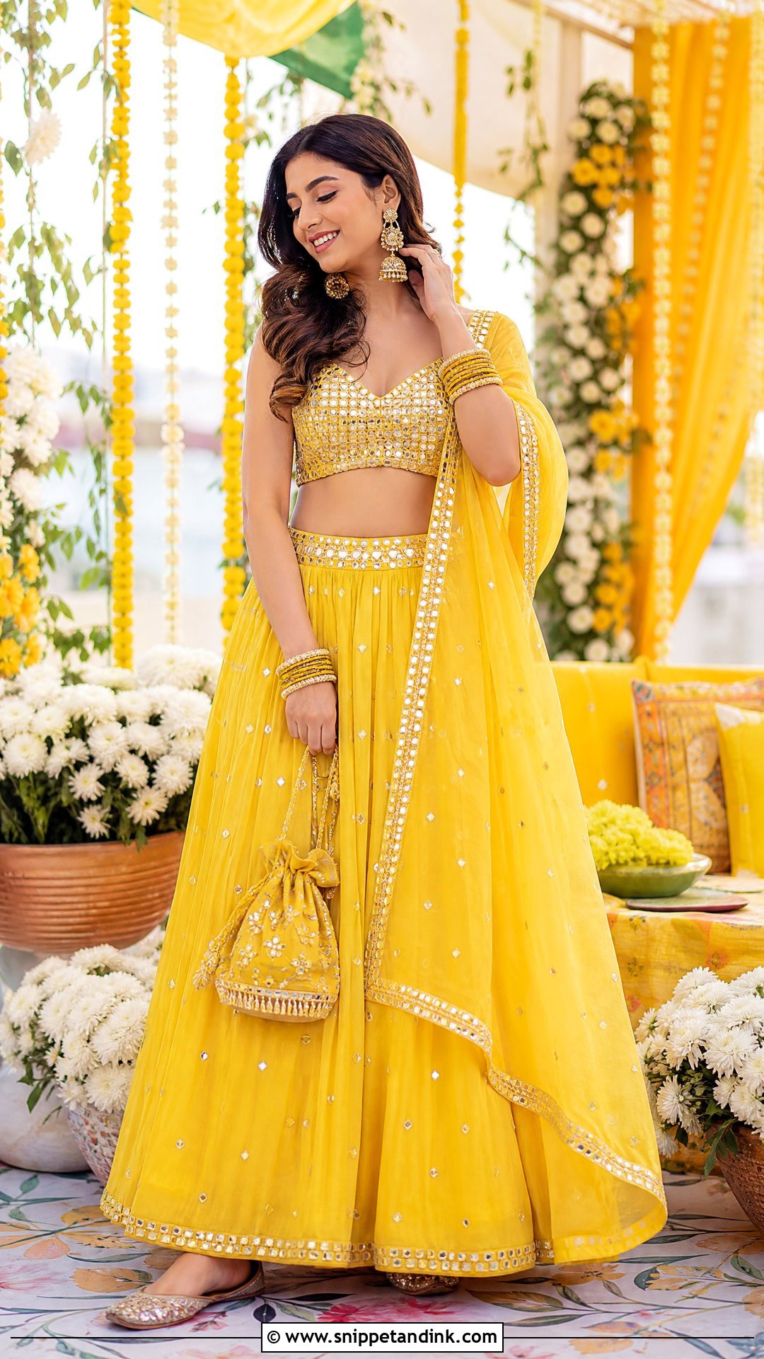 Yellow Lehenga For Mehendi Function - Snippet and Ink - 25 Mehendi Function Outfit Ideas