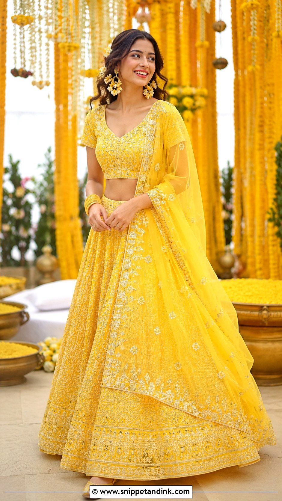 Yellow Lehenga For Sister Wedding Haldi - Snippet and Ink - 20 Indian Sisters Wedding Dresses
