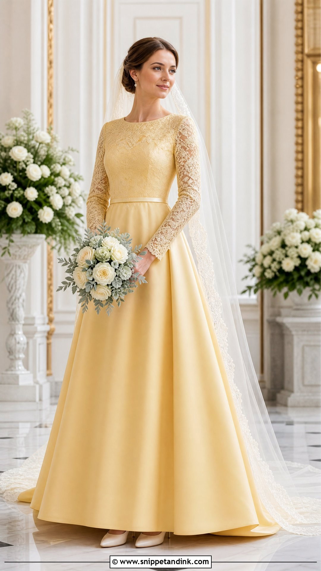 Yellow Long Sleeve Wedding Dress - Snippet and Ink - 20 Yellow Wedding Dress the Bride Ideas