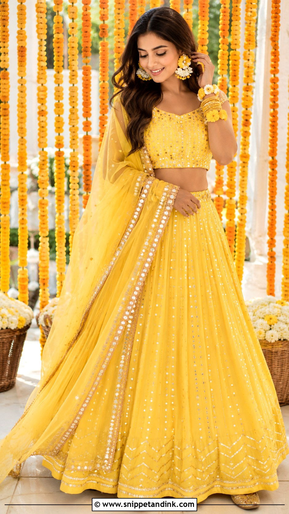 Yellow Mayoun Lehenga Choli - Snippet and Ink - 25 Mayoun Dress Ideas