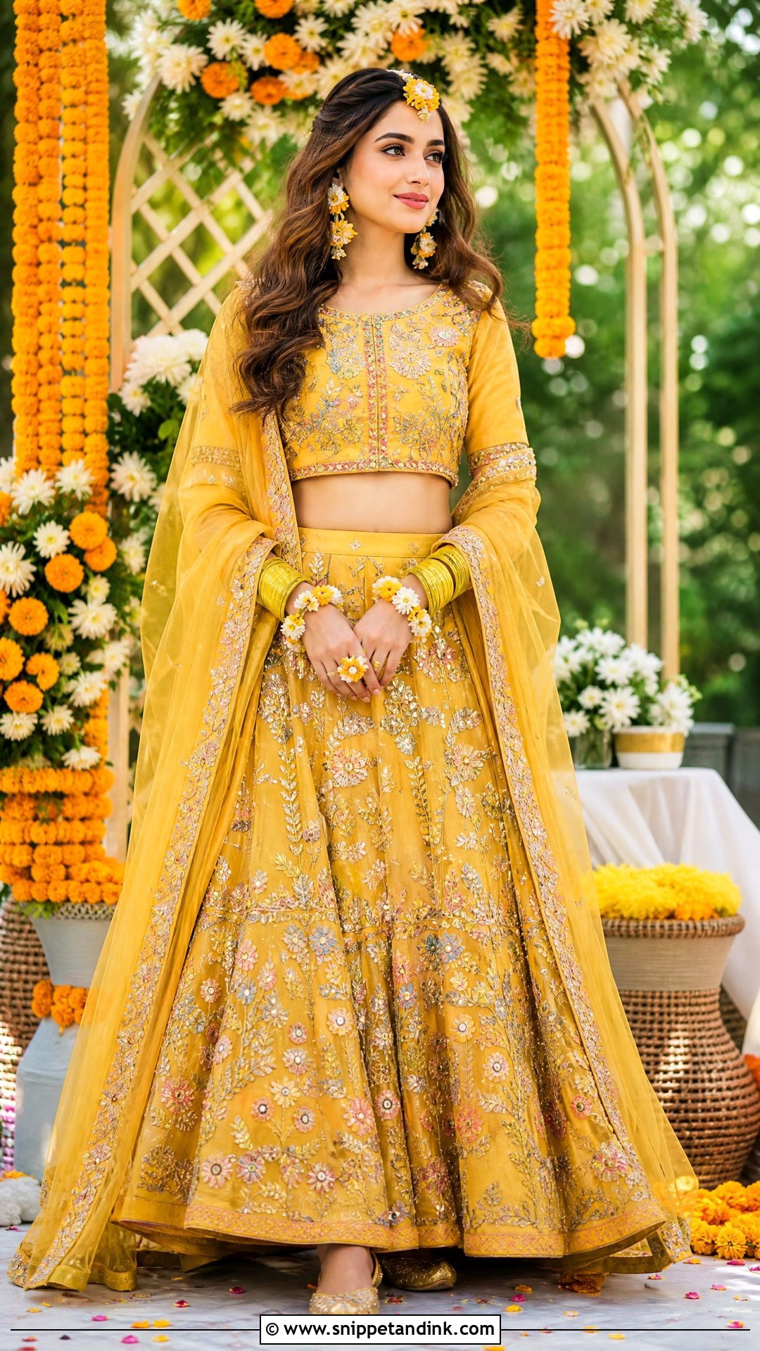Yellow Mehndi Lehenga Dress For Bride - Snippet and Ink - 25 Mehndi Dress for Bride Pakistani Bridal Ideas