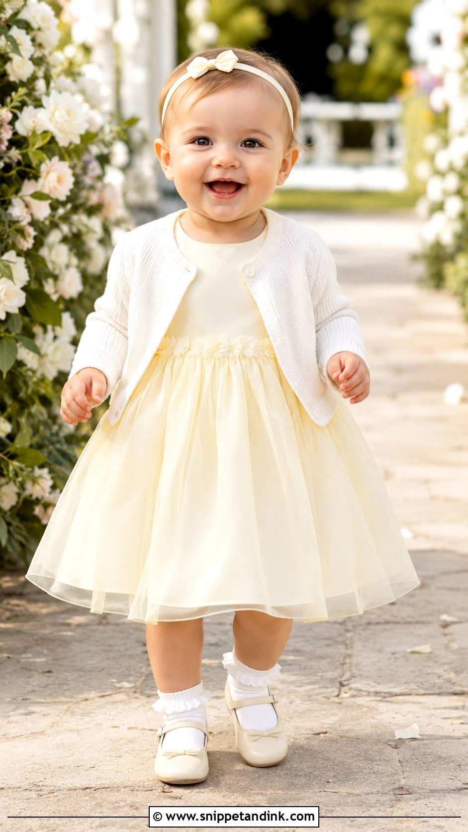 Yellow Organza Wedding Baby Dress - Snippet and Ink - 20 Baby Dresses for Wedding